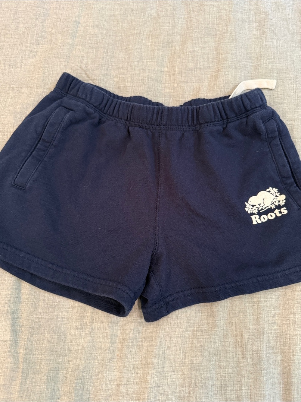 Roots Navy Girls' Logo Sweat Shorts